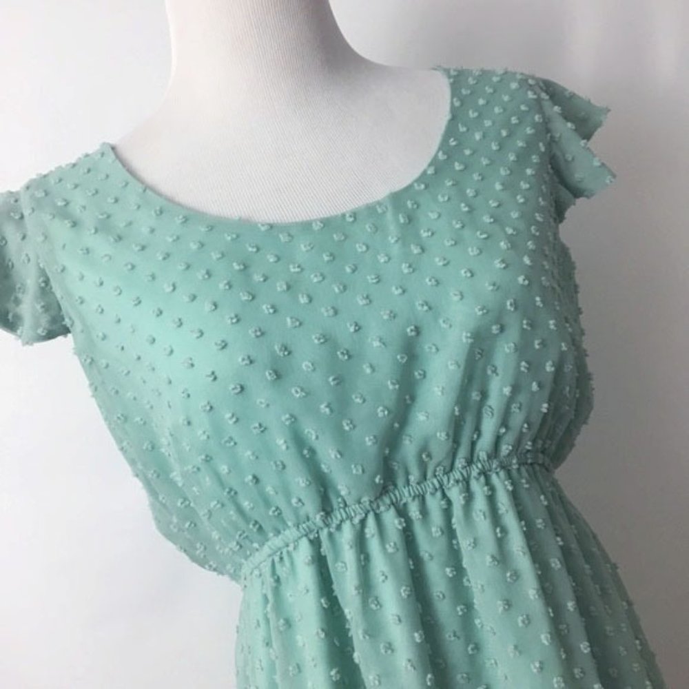 Mint teal short sleeve dress Sz L